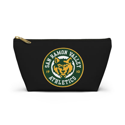 San Ramon Valley Athletics Wolf Logo Accessory Pouch — T‑Bottom Makeup & Gear Bag