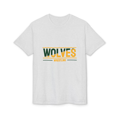 Wolves Wrestling Team T-Shirt — Retro Green & Gold Athletic Tee