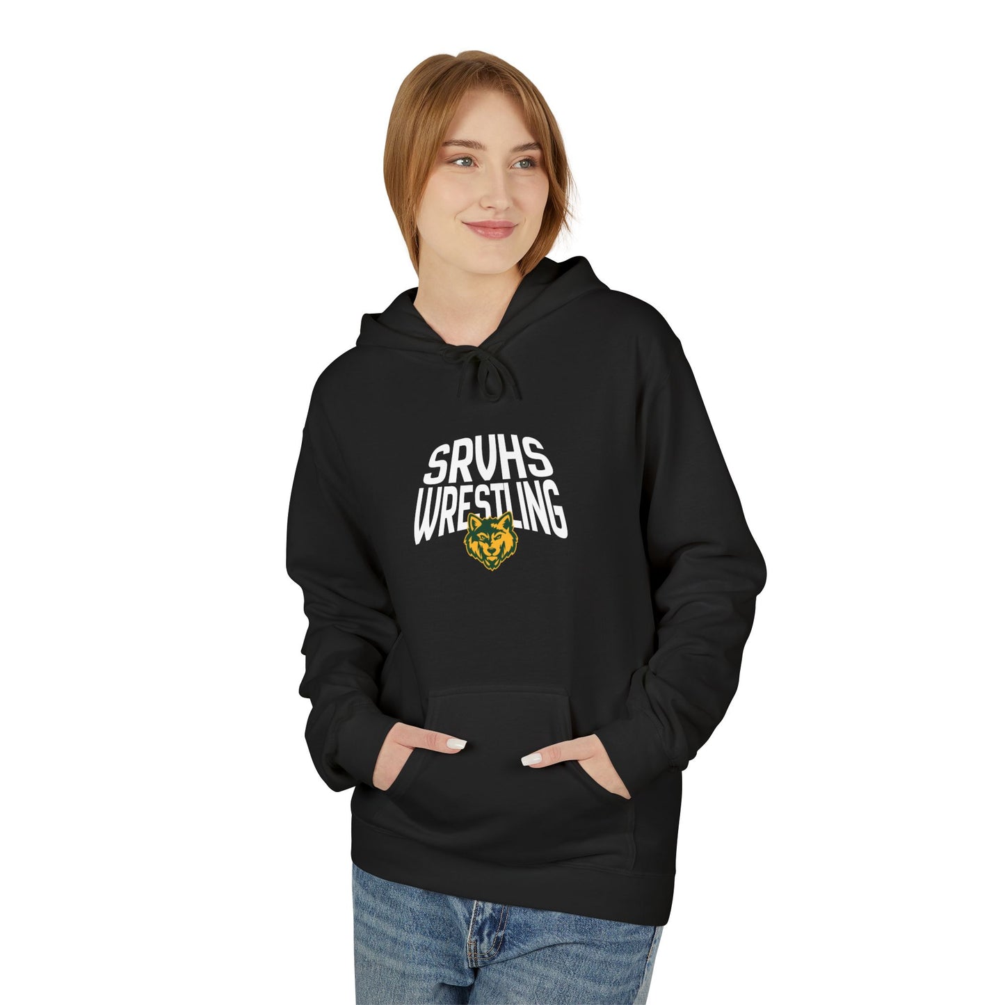 SRV Athletics Women's Wolf Wrestler Hoodie — Strength Mascot Pullover