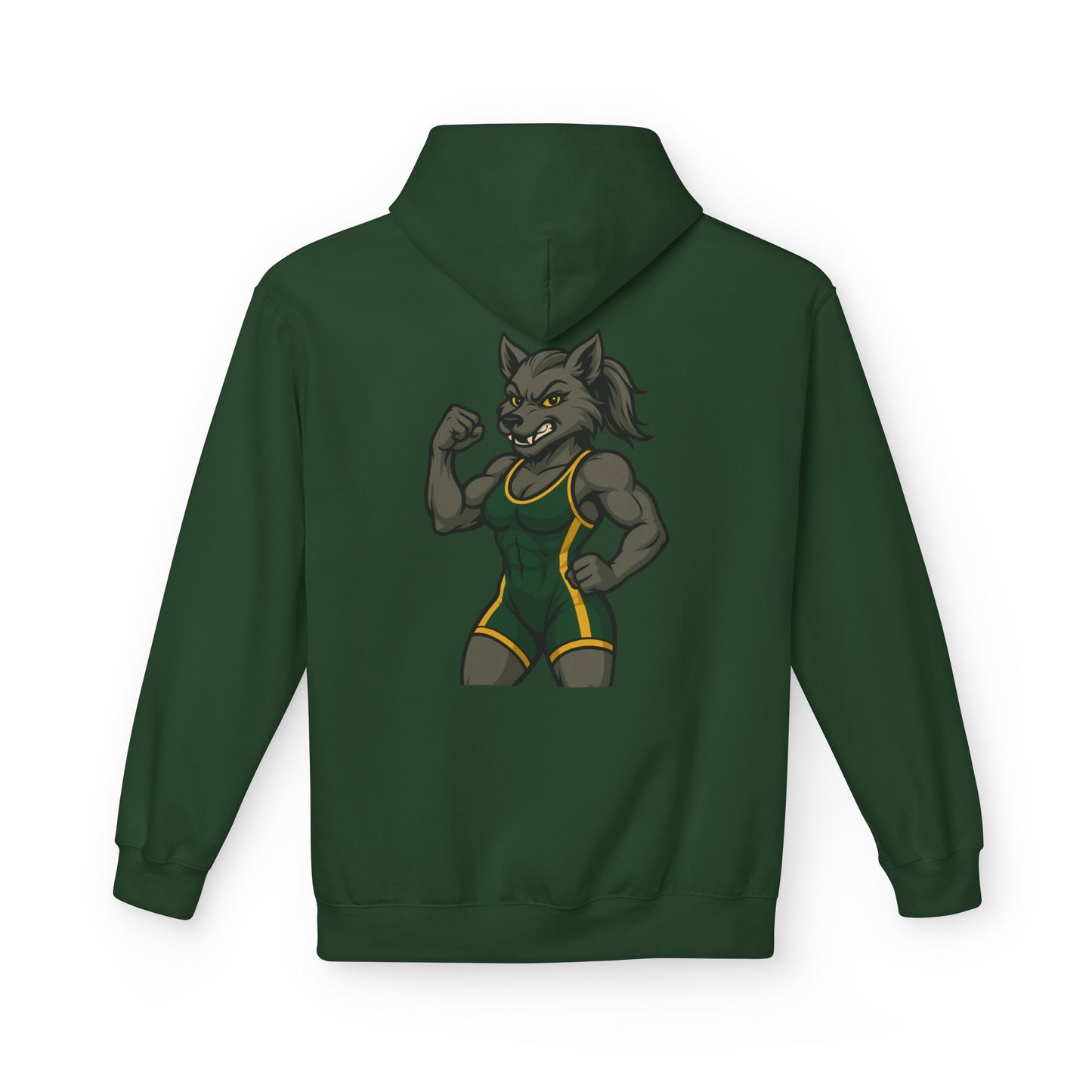 SRV Athletics Women's Wolf Wrestler Hoodie — Strength Mascot Pullover