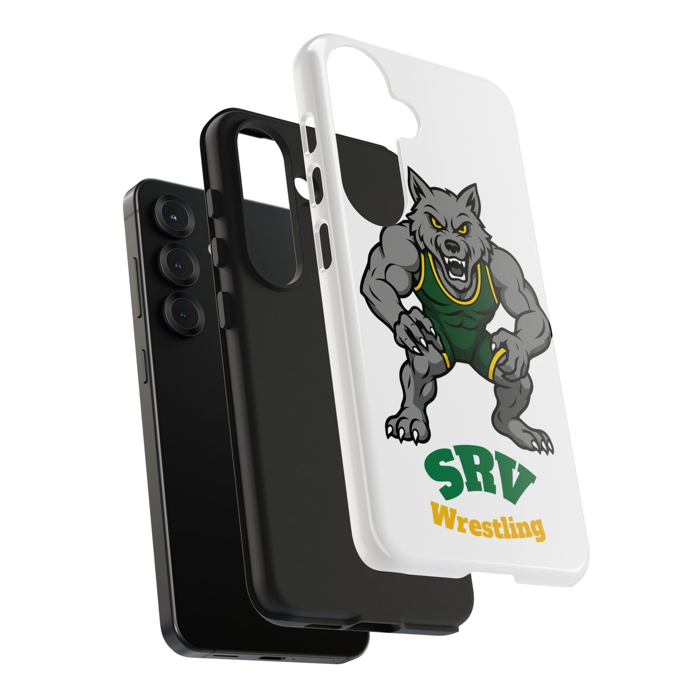 SRV Wrestling Wolf Tough Phone Case — Protective Sports Mascot Design