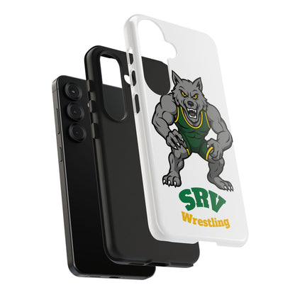 SRV Wrestling Wolf Tough Phone Case — Protective Sports Mascot Design