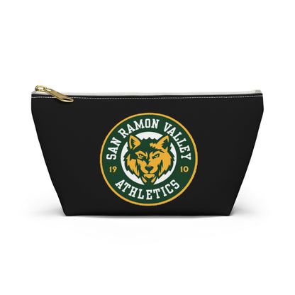 San Ramon Valley Athletics Wolf Logo Accessory Pouch — T‑Bottom Makeup & Gear Bag