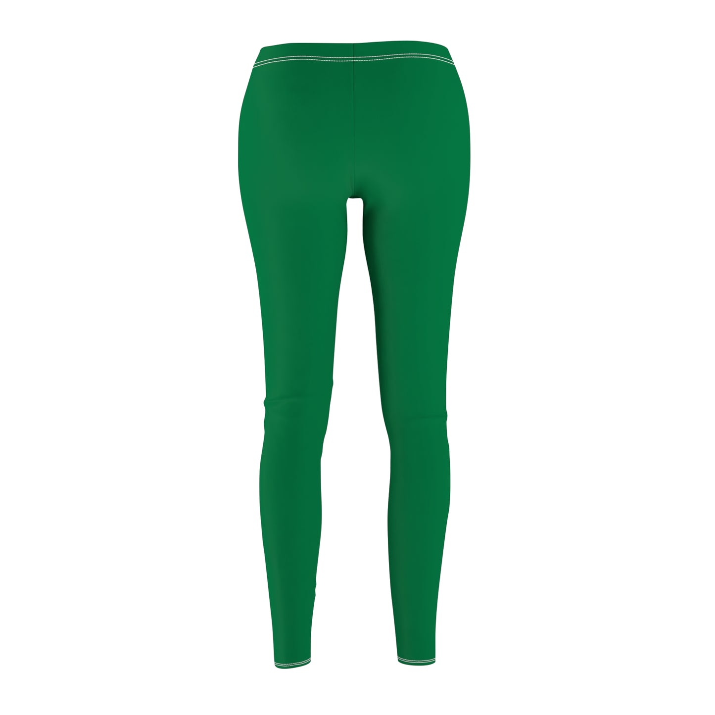 SRV Wrestling Women's Athletic Leggings — Green Logo & Side Text