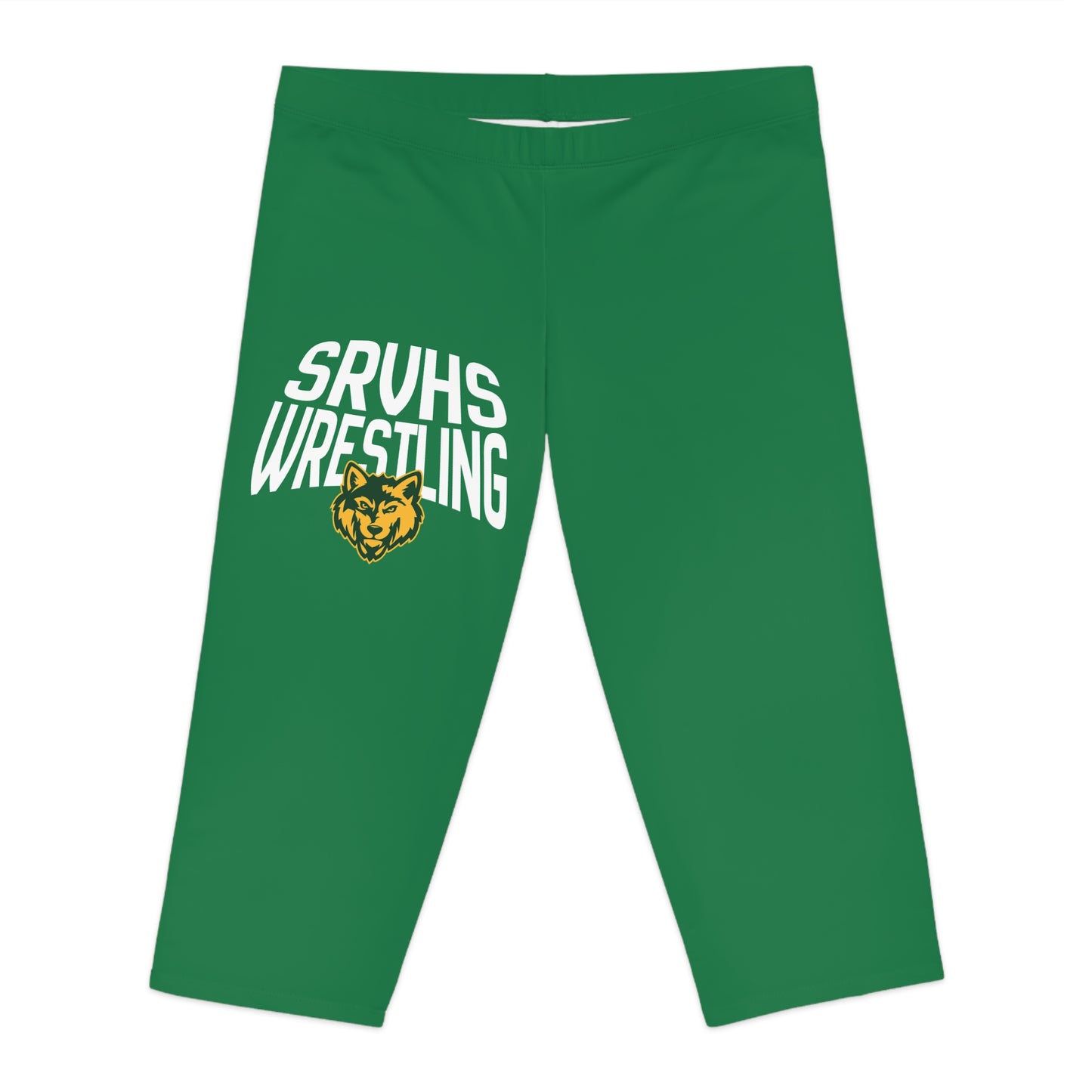 SRVHS Wrestling Women's Capri Leggings — School Spirit Athletic Wear - Green