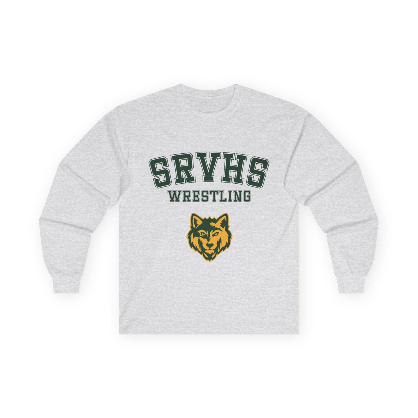 SRVHS Wrestling Long Sleeve Tee — San Ramon Valley Athletics Wolf Logo