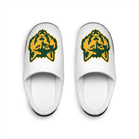 Wolf Head Men's Indoor Slippers — Cozy Team Mascot House Shoes