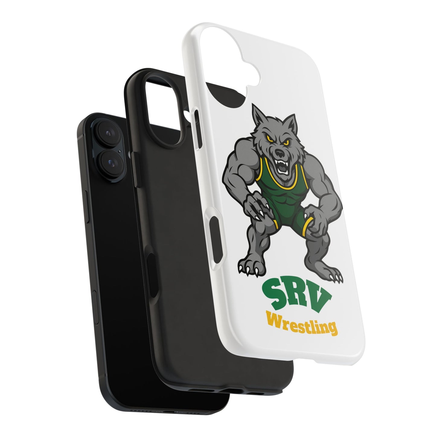 SRV Wrestling Wolf Tough Phone Case — Protective Sports Mascot Design