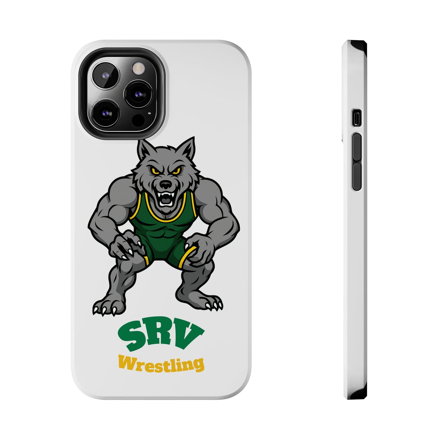 SRV Wrestling Wolf Tough Phone Case — Protective Sports Mascot Design