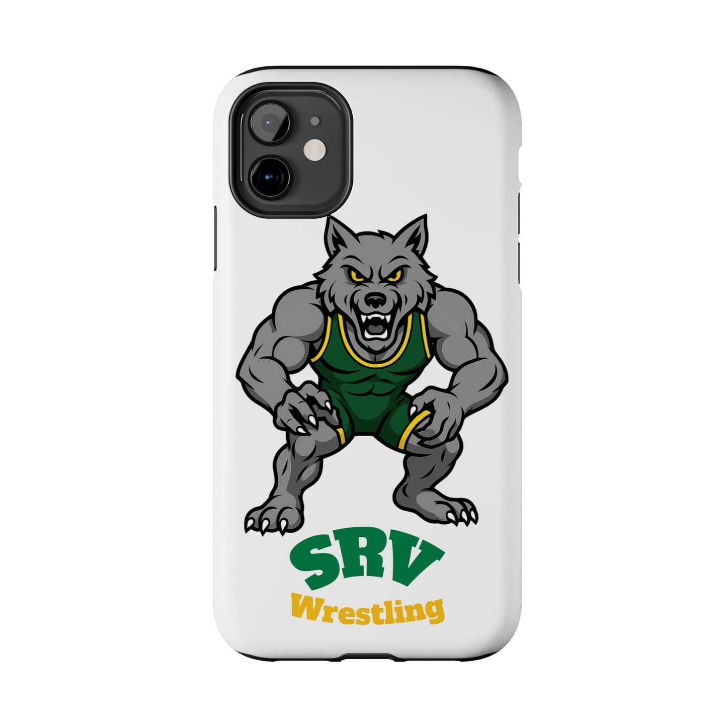 SRV Wrestling Wolf Tough Phone Case — Protective Sports Mascot Design