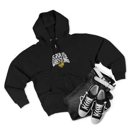 SRV Athletics Zip Hoodie — School Mascot Wolf Sports Hoodie