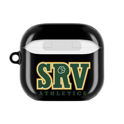 AirPod Case — Green & Gold Wolf Logo SRV Athletics Protective Case